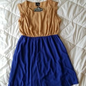 Tan/Blue Dress